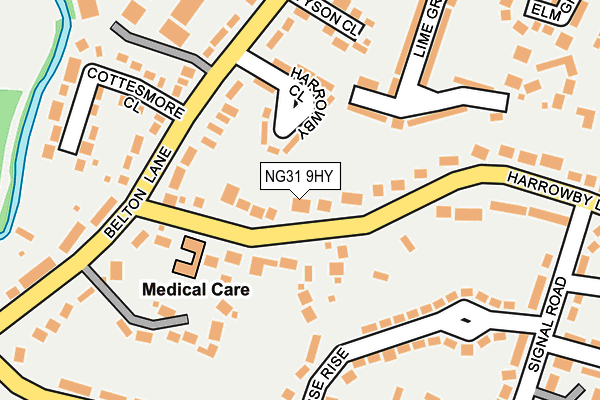 NG31 9HY map - OS OpenMap – Local (Ordnance Survey)