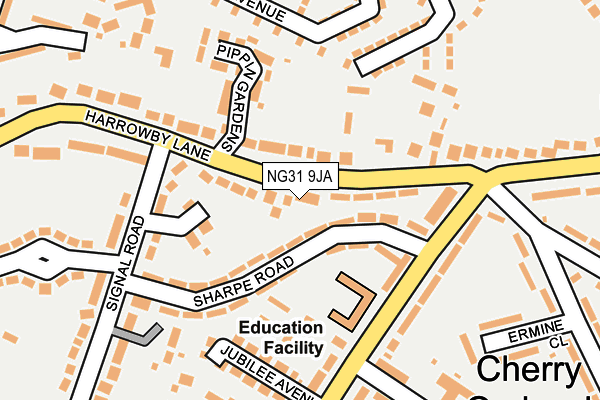 NG31 9JA map - OS OpenMap – Local (Ordnance Survey)