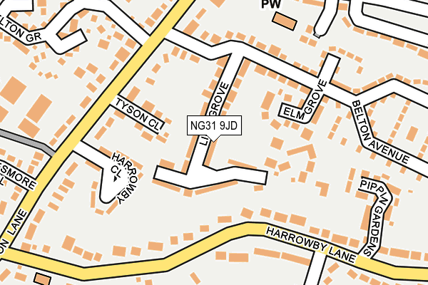 NG31 9JD map - OS OpenMap – Local (Ordnance Survey)