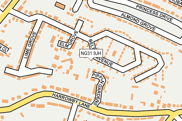 NG31 9JH map - OS OpenMap – Local (Ordnance Survey)