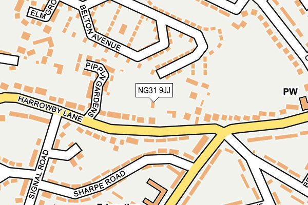 NG31 9JJ map - OS OpenMap – Local (Ordnance Survey)