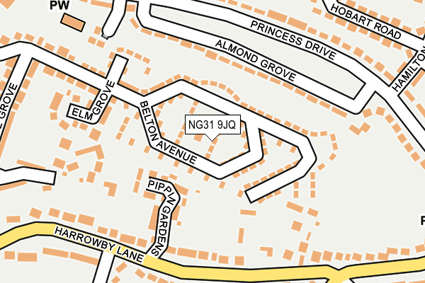 NG31 9JQ map - OS OpenMap – Local (Ordnance Survey)
