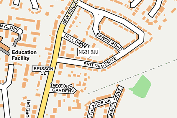 NG31 9JU map - OS OpenMap – Local (Ordnance Survey)