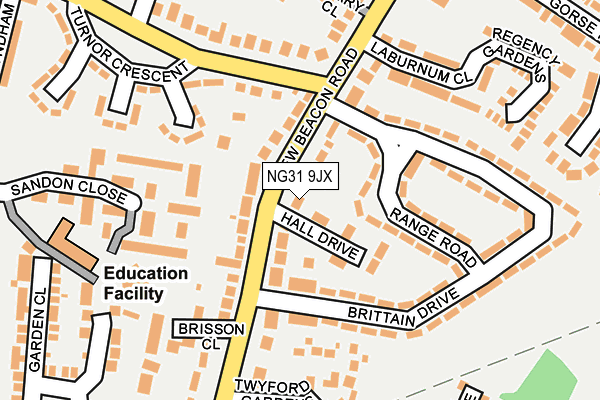 NG31 9JX map - OS OpenMap – Local (Ordnance Survey)