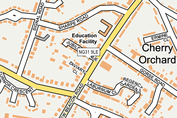 NG31 9LE map - OS OpenMap – Local (Ordnance Survey)