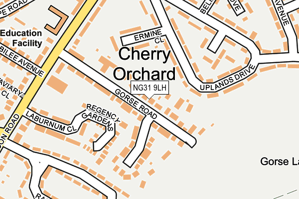 NG31 9LH map - OS OpenMap – Local (Ordnance Survey)