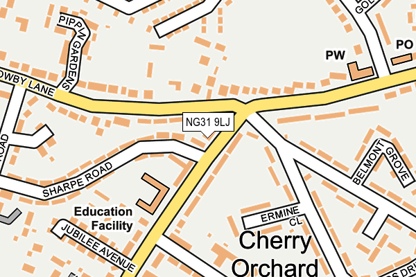 NG31 9LJ map - OS OpenMap – Local (Ordnance Survey)