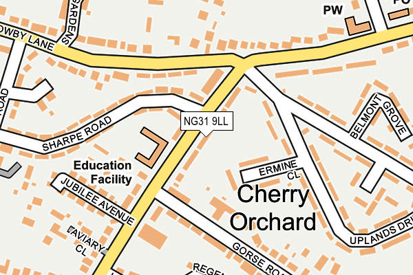 NG31 9LL map - OS OpenMap – Local (Ordnance Survey)