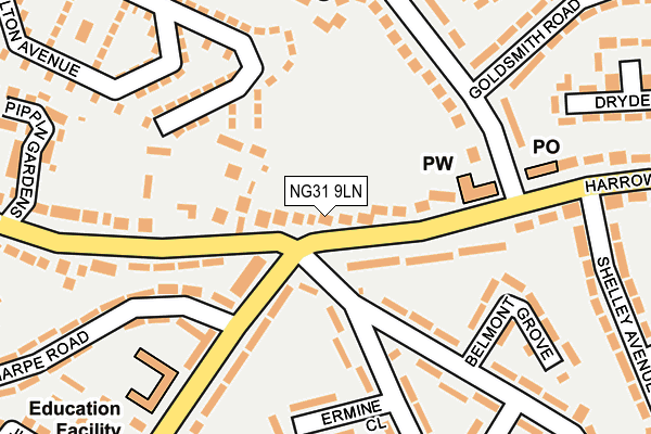 NG31 9LN map - OS OpenMap – Local (Ordnance Survey)