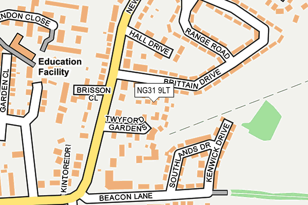 NG31 9LT map - OS OpenMap – Local (Ordnance Survey)