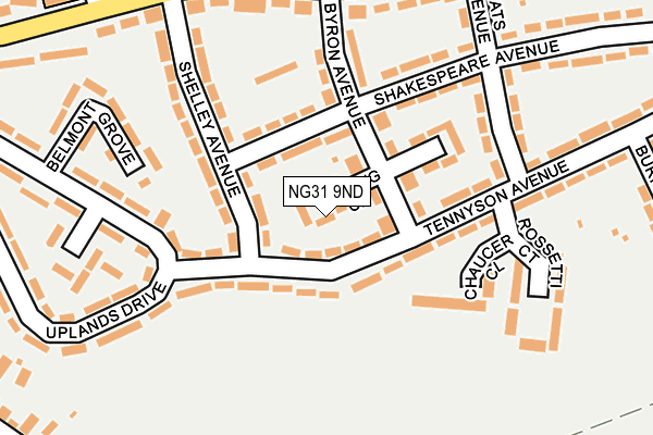 NG31 9ND map - OS OpenMap – Local (Ordnance Survey)