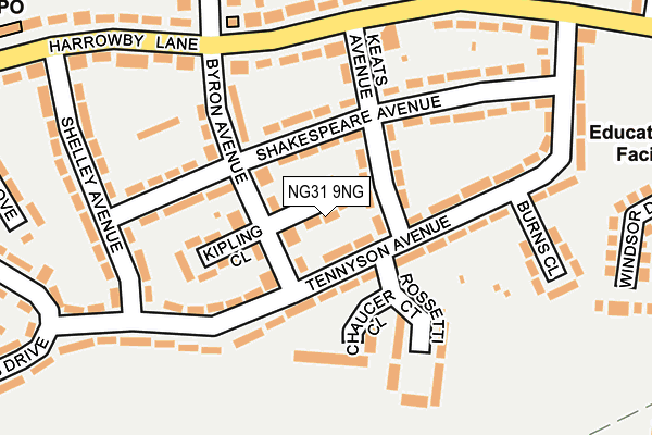 NG31 9NG map - OS OpenMap – Local (Ordnance Survey)