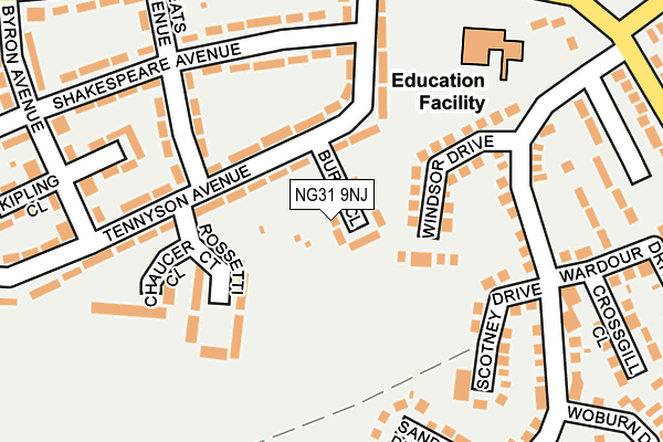 NG31 9NJ map - OS OpenMap – Local (Ordnance Survey)