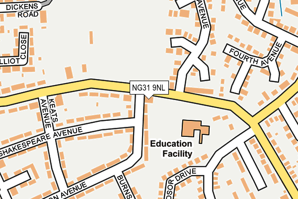 NG31 9NL map - OS OpenMap – Local (Ordnance Survey)