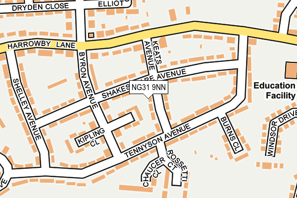 NG31 9NN map - OS OpenMap – Local (Ordnance Survey)