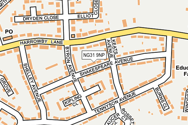 NG31 9NP map - OS OpenMap – Local (Ordnance Survey)