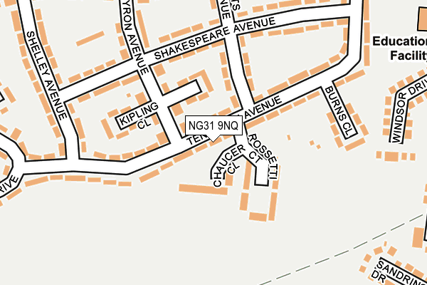 NG31 9NQ map - OS OpenMap – Local (Ordnance Survey)