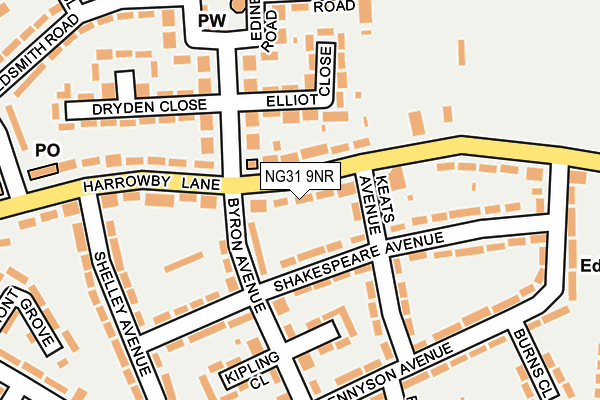NG31 9NR map - OS OpenMap – Local (Ordnance Survey)