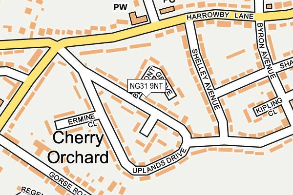 NG31 9NT map - OS OpenMap – Local (Ordnance Survey)