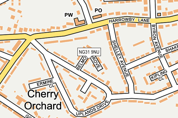 NG31 9NU map - OS OpenMap – Local (Ordnance Survey)