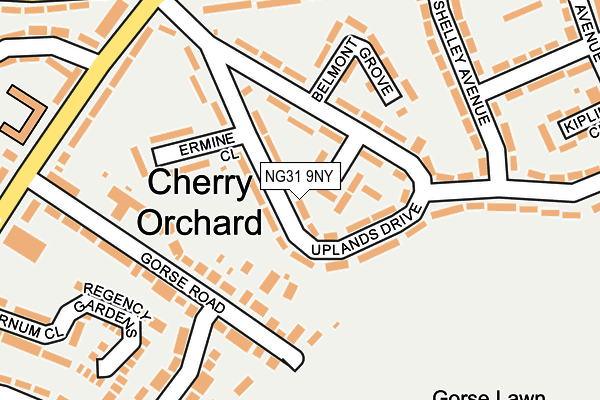 NG31 9NY map - OS OpenMap – Local (Ordnance Survey)