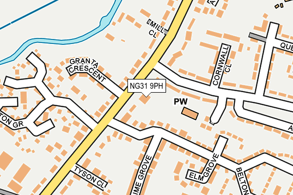 NG31 9PH map - OS OpenMap – Local (Ordnance Survey)