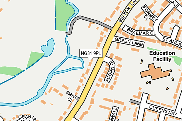 NG31 9PL map - OS OpenMap – Local (Ordnance Survey)