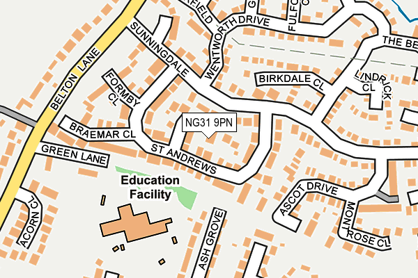 NG31 9PN map - OS OpenMap – Local (Ordnance Survey)