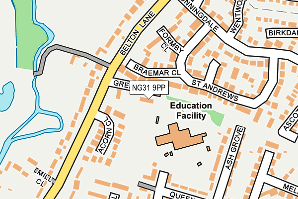 NG31 9PP map - OS OpenMap – Local (Ordnance Survey)