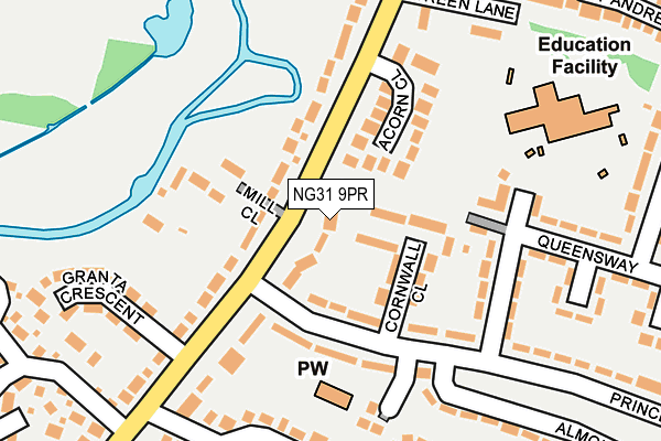 NG31 9PR map - OS OpenMap – Local (Ordnance Survey)