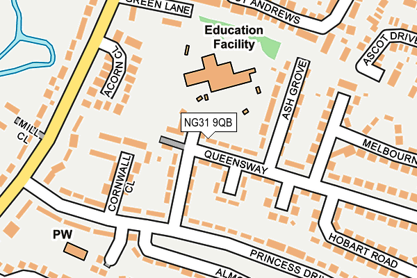 NG31 9QB map - OS OpenMap – Local (Ordnance Survey)