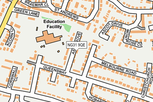 NG31 9QE map - OS OpenMap – Local (Ordnance Survey)