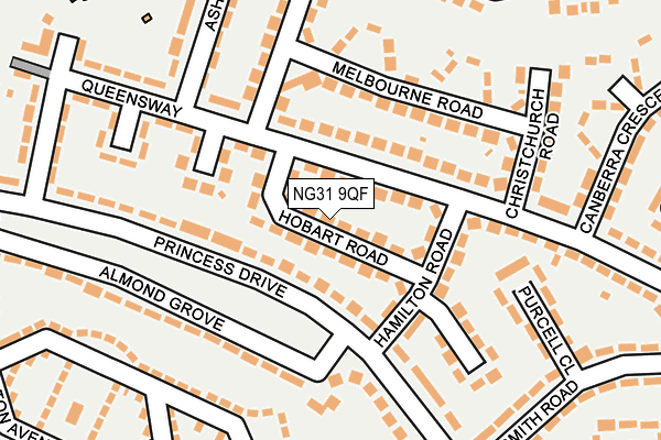 NG31 9QF map - OS OpenMap – Local (Ordnance Survey)