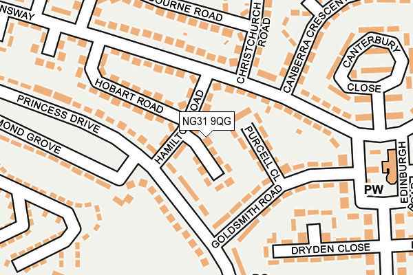 NG31 9QG map - OS OpenMap – Local (Ordnance Survey)