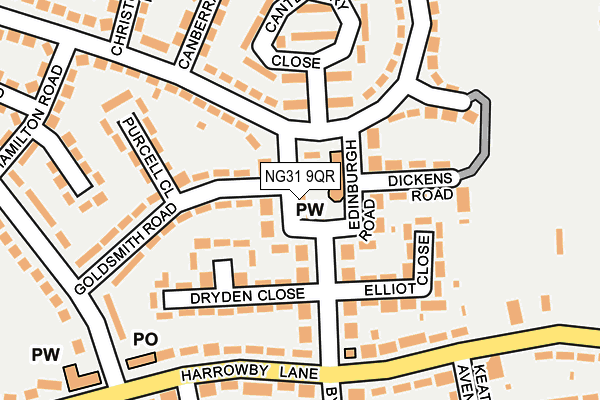 NG31 9QR map - OS OpenMap – Local (Ordnance Survey)