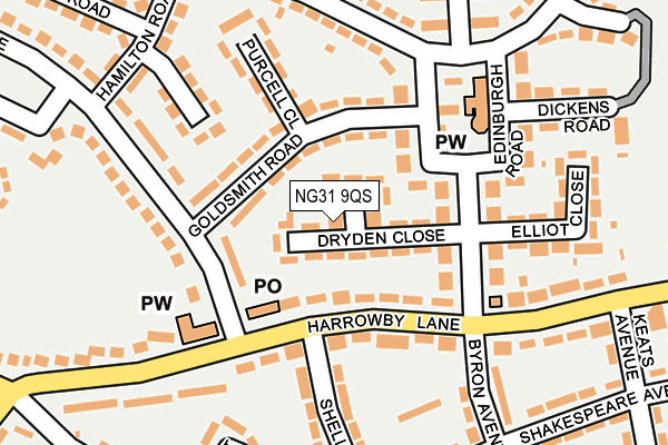 NG31 9QS map - OS OpenMap – Local (Ordnance Survey)