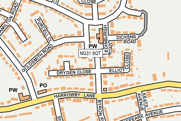 NG31 9QT map - OS OpenMap – Local (Ordnance Survey)
