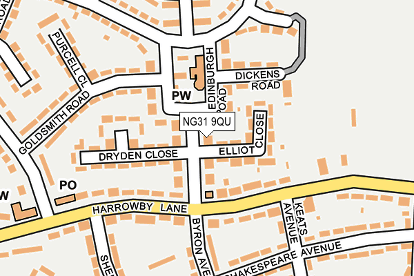 NG31 9QU map - OS OpenMap – Local (Ordnance Survey)