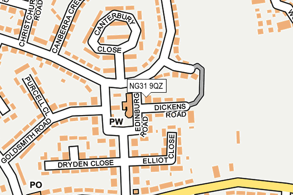 NG31 9QZ map - OS OpenMap – Local (Ordnance Survey)