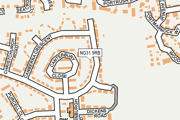 NG31 9RB map - OS OpenMap – Local (Ordnance Survey)