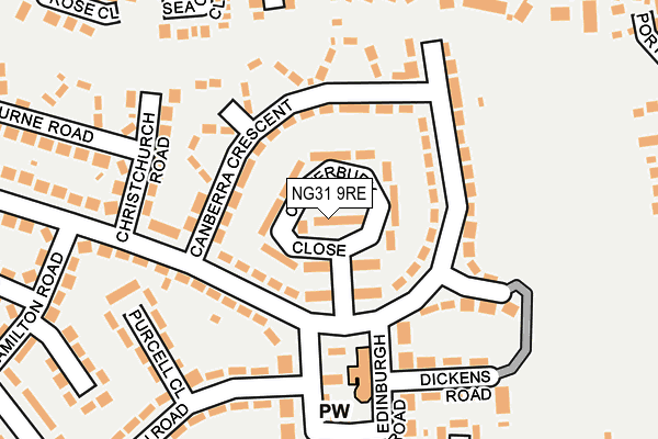 NG31 9RE map - OS OpenMap – Local (Ordnance Survey)