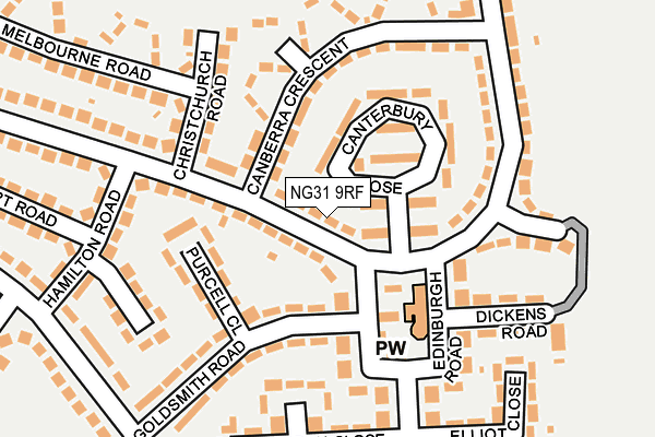 NG31 9RF map - OS OpenMap – Local (Ordnance Survey)