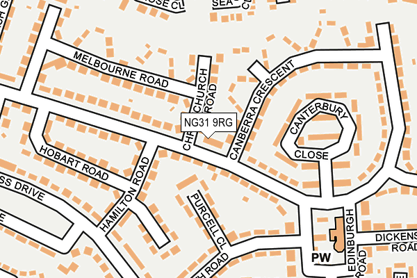 NG31 9RG map - OS OpenMap – Local (Ordnance Survey)