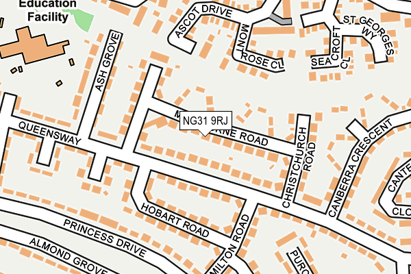 NG31 9RJ map - OS OpenMap – Local (Ordnance Survey)