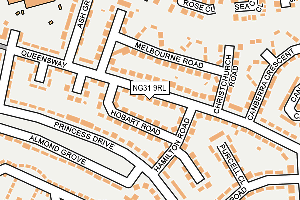 NG31 9RL map - OS OpenMap – Local (Ordnance Survey)