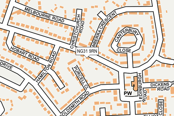 NG31 9RN map - OS OpenMap – Local (Ordnance Survey)