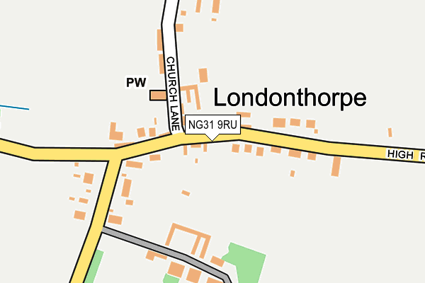 NG31 9RU map - OS OpenMap – Local (Ordnance Survey)