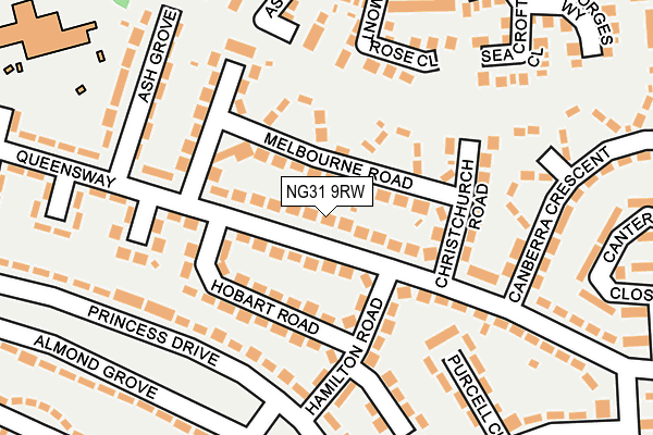 NG31 9RW map - OS OpenMap – Local (Ordnance Survey)