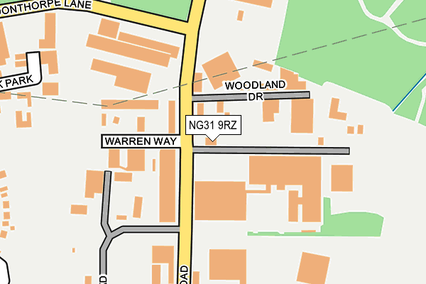 NG31 9RZ map - OS OpenMap – Local (Ordnance Survey)