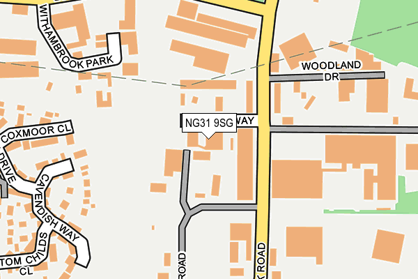 NG31 9SG map - OS OpenMap – Local (Ordnance Survey)